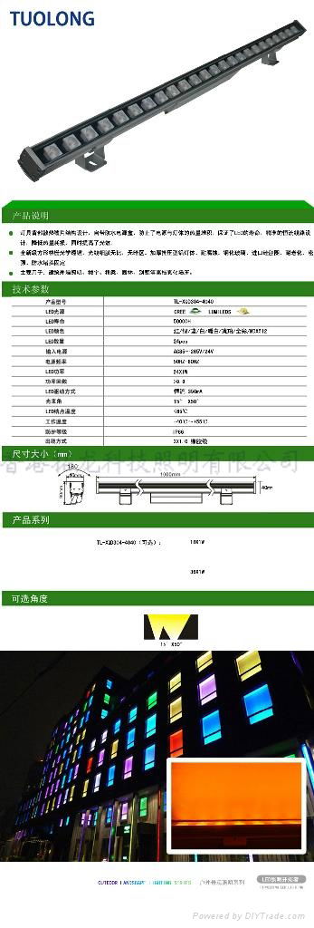 大功率园林景观LED冼墙灯 大广场亮化 高质低价酒店外墙照明 5