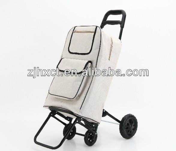 Shopping trolley with wheels