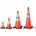 Black Base PVC Traffic Cone