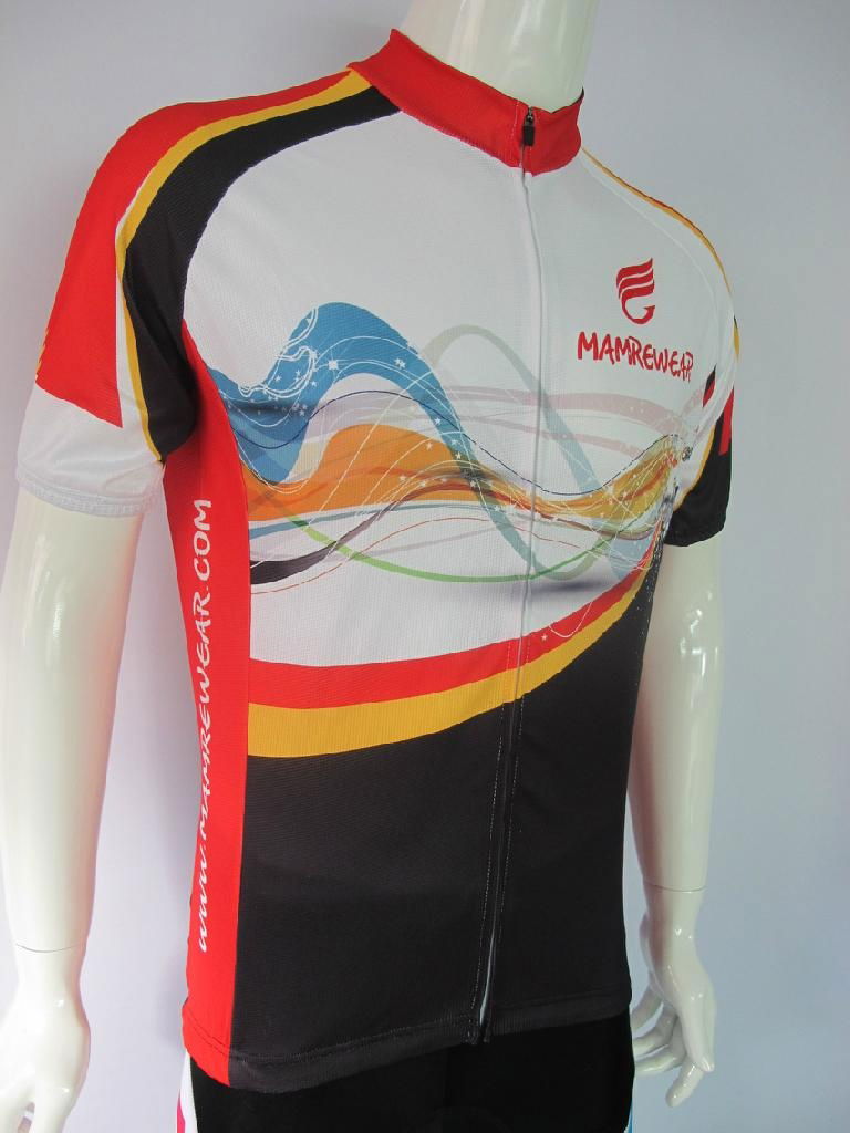 high quality short sleevecycling jersey with sublimation printing 2