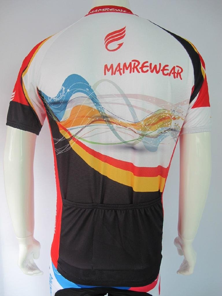 high quality short sleevecycling jersey with sublimation printing 4