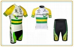 OEM green and yellow cycling suits with
