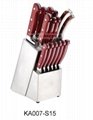 Home kitchenware utensils wood handle knife set   1