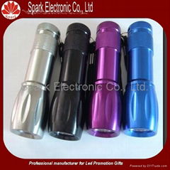 mini 9 led aluminum flashlight torch