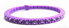 2013 MUST-HAVE Designer Inspired Silicone Crystal Tennis Bracelet