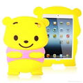 2013 New Design 3D Bear Silicone Case for Ipad Mini 1