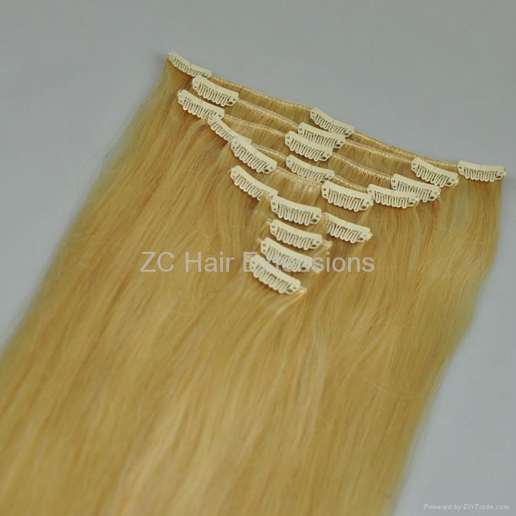 8inch-40inch Clip in on Hair Extensions Brazilian and Indian Human Hair   4