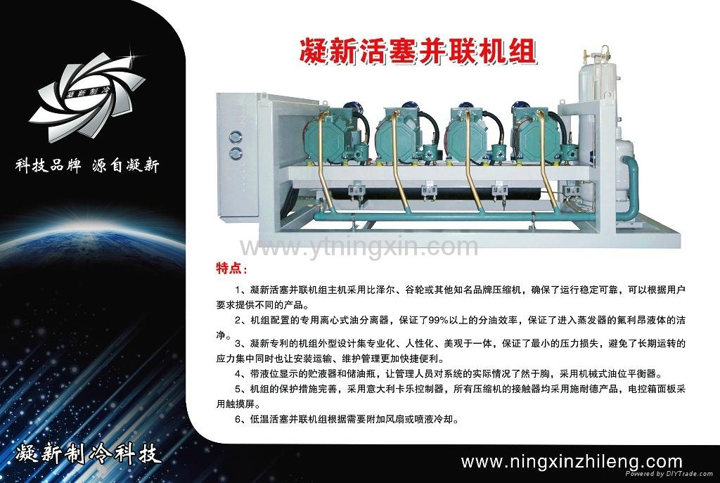 NINGXIN high&midium temp screw compressor paralled unit for large cold 4