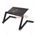 New design aluminium laptop desk with cooling fan 3