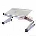 New design aluminium laptop desk with cooling fan 4