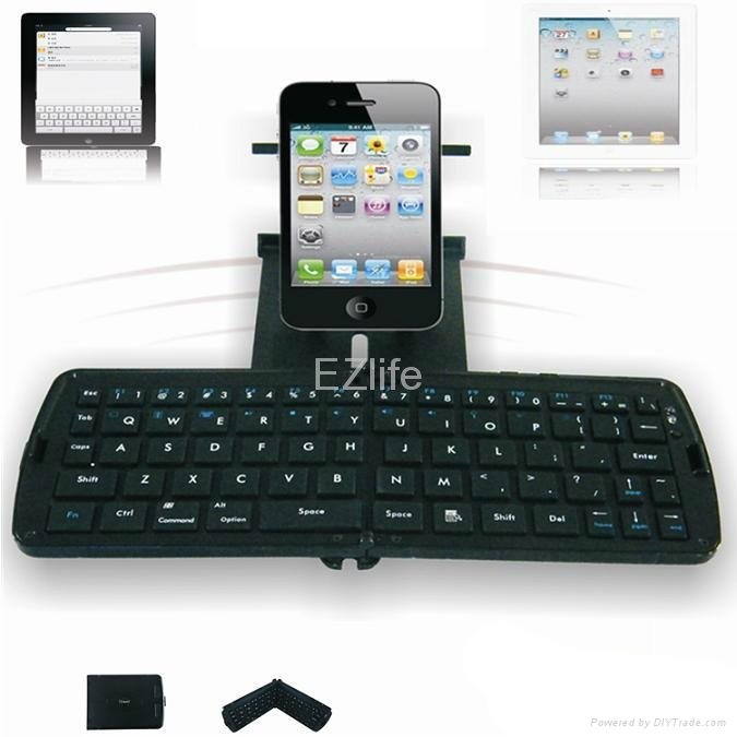High quality bluetooth wireless folding keyboard for iPad mini