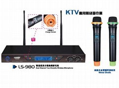 LS-980 UHF Dual Channel Wireiess Microphone