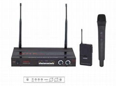 TS-988 UHF Dual Channle Wireless Microphone