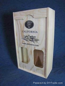 wooden wine box(2 bottles) 4