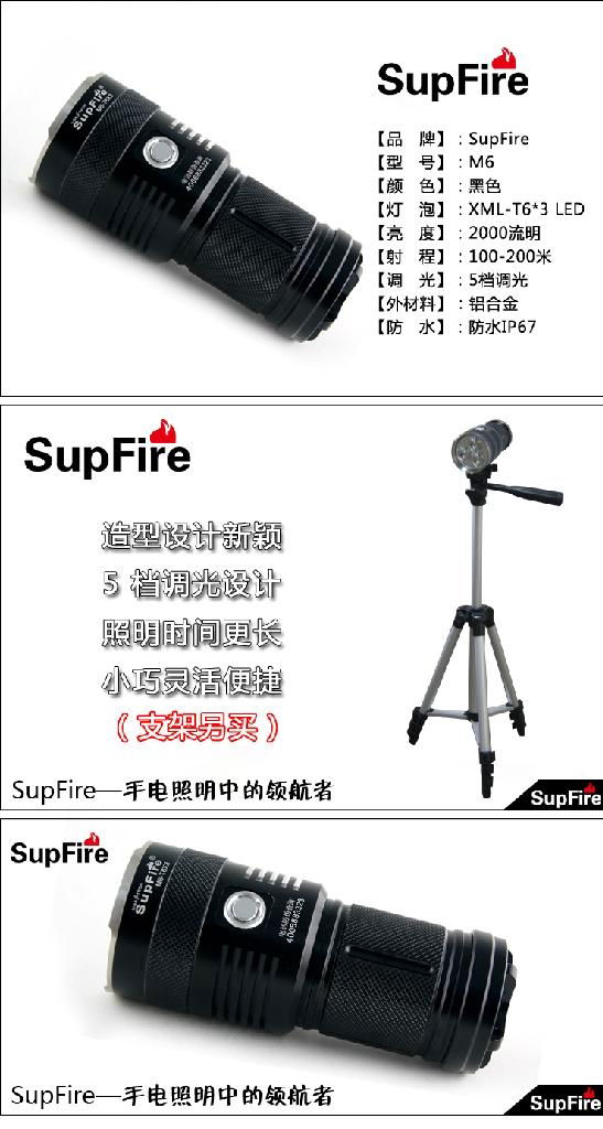 SupFire M6 best tactical led flashlight 2