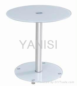 modern style glass end table