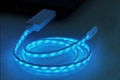 Visible LED Lightning USB Cable for