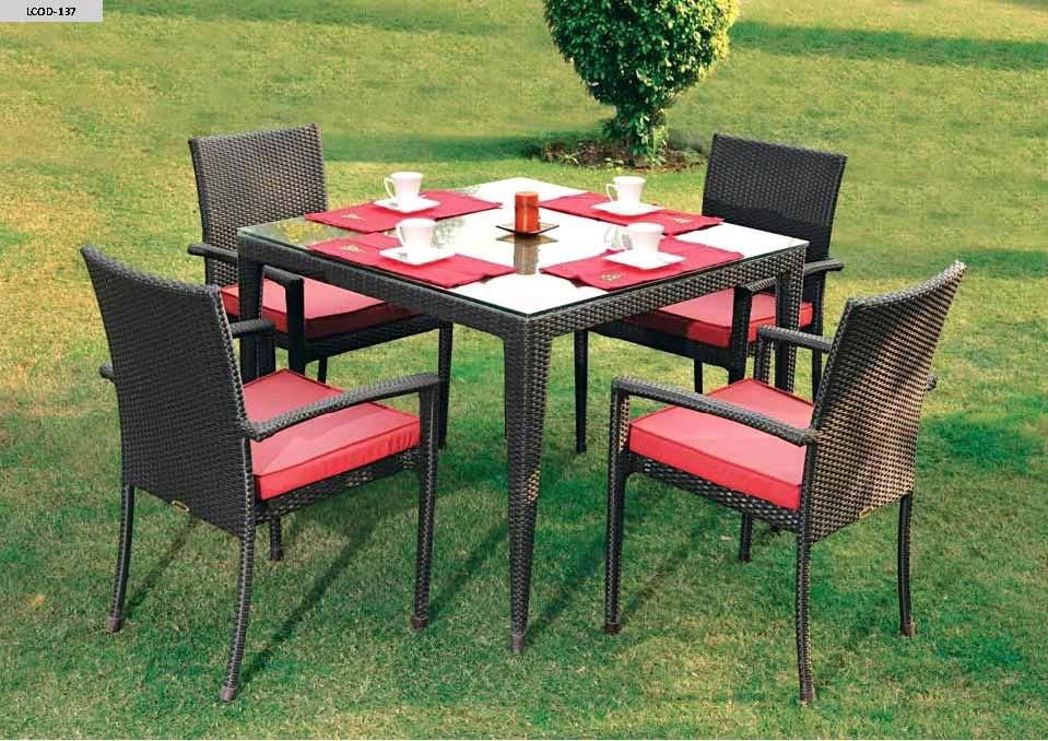 New design outdoor furniture rattan dining set