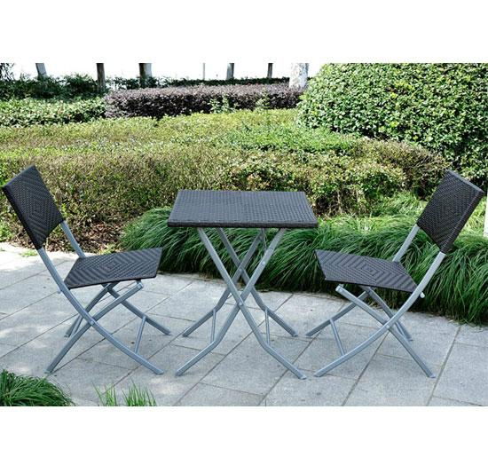 rattan folding table and chair