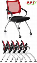 Metal Mesh Stackable Folding Meeting Chair (E168)