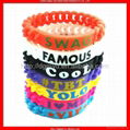 Newest fashional and cheapest chain personalized silicone bracelet 2