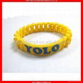 Newest fashional and cheapest chain personalized silicone bracelet 4