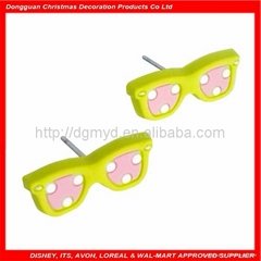 charming glasses design soft pvc earring vners for women