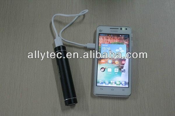 LED indicator 2600mAh Tube Power Charger for mobile phone 2
