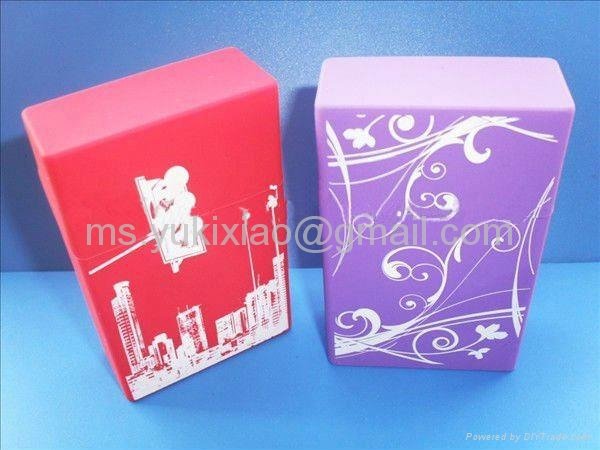 Customized printing drawing silicone soft cigarette case for 21pcs cigarette 3