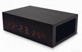 Wooden Bluetooth speaker with alarm Clock temperature 2
