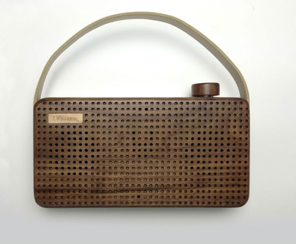 Portable wooden Bluetooth speaker