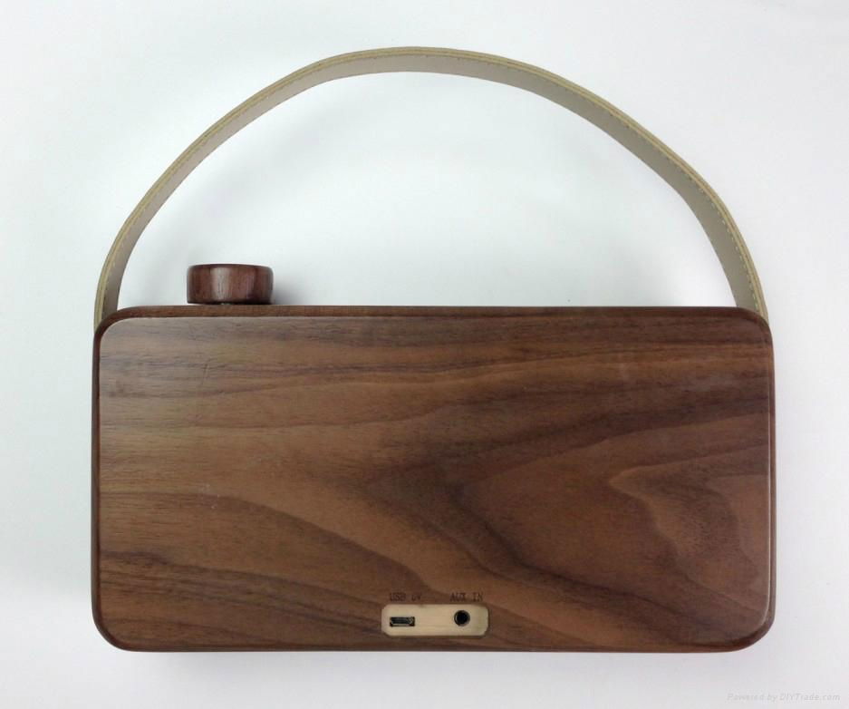 Portable wooden Bluetooth speaker 2