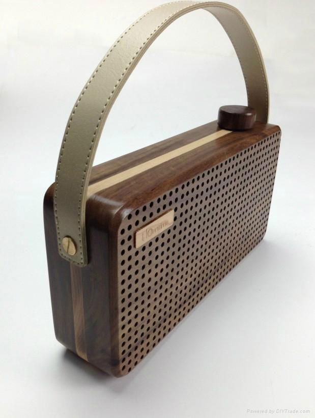 Portable wooden Bluetooth speaker 3