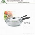 Stainless steel frying pan Set   1