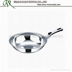 Stainless steel wok  