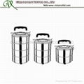 2 layer stainless steel food container 1