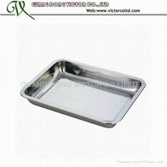 Stainless steel rectangle tray