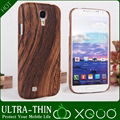 Wood Grain hard pu case for galaxy s4