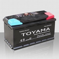 12V96AH car batteries maintenance free DIN good quality