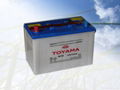 12V100AH dry charged car batteries JIS