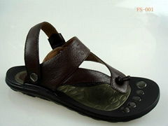 Leather mens sandals hot sale and big discount