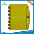 A4 Plastic cover spiral notebook with pen 1