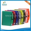 A4 Plastic cover spiral notebook with pen 3