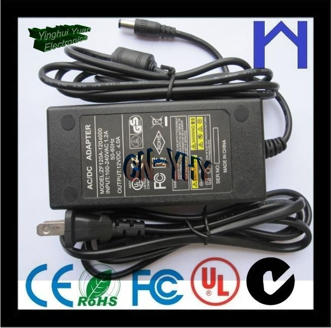 single output AC100-240V power supply 12Volt 3.5Amps 42watt DC connector 5.5*