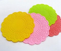 Eco-friendly food grade silicone cup mat/pads/coaste