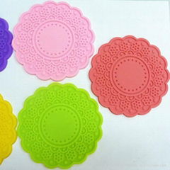 Silicone Lace dirnk pad, custom silicone coasters 