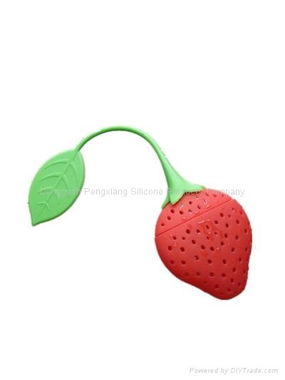 Strawberry silicone Tea steeper travel tea infuser silicone tea basket 3