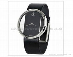 low price fashion leather strap quartzy hollow CK ladies watch for promotion