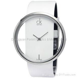 low price fashion leather strap quartzy hollow CK ladies watch for promotion 3