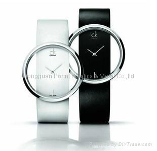 low price fashion leather strap quartzy hollow CK ladies watch for promotion 4